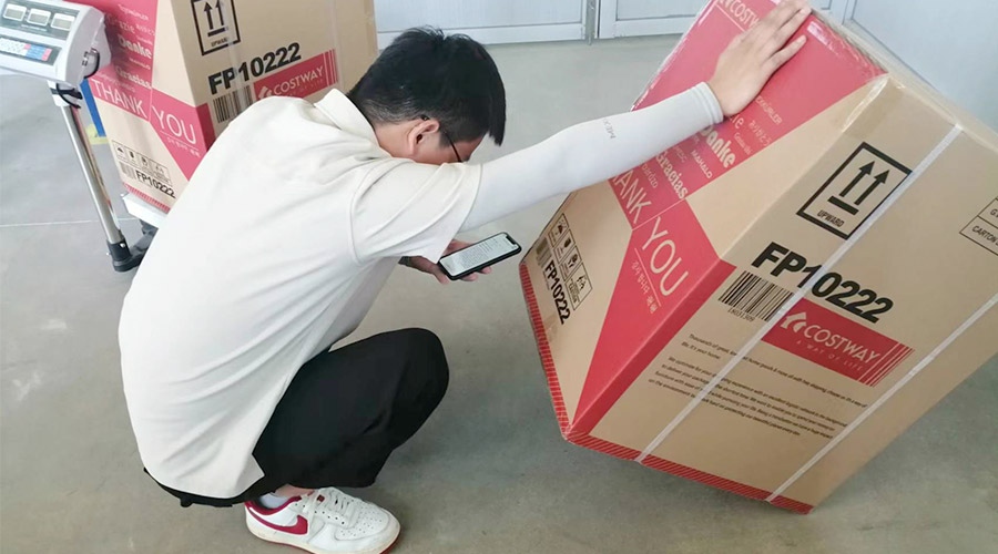 實(shí)況直擊！客戶北美COSTWAY開(kāi)展衣物烘干機(jī)驗(yàn)貨